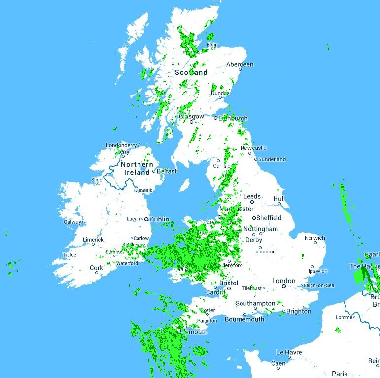 UK Rainfall Radar (September 30th 2017)