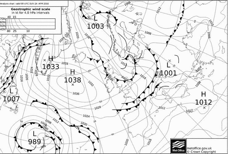 North Sea Weather Charts